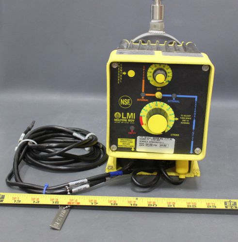 Milton roy electromagnetic dosing pump w/micropace c741-35p 20gph 25psi(s16-t-56 for sale