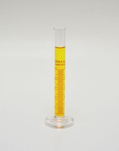 10 CYLINDERS GRADUATED MEASURING 5mL LAB BOROSILICATE GLASS 5 mL NEW