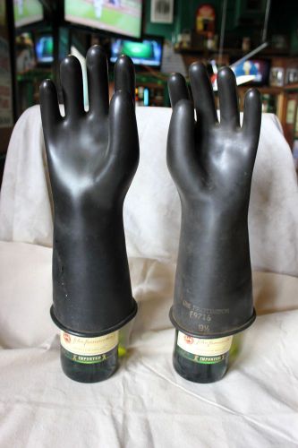 Vintage Rubber Gloves circa 1954 Mad Scientist COS Play Costume Steampunk Gummi