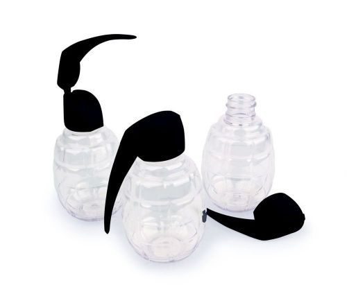Soap bomb - grenade travel set- 3 clear containers &amp; protective zipper bag for sale