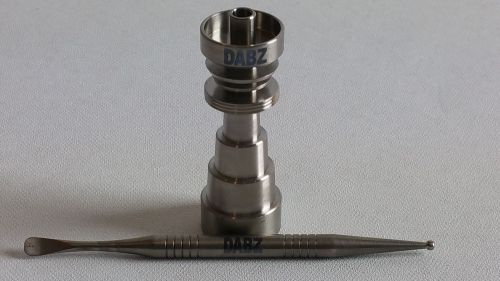 GR2 Titanium 10mm 14mm 18mm Male &amp; Female universal domeless nail &amp; free dabber