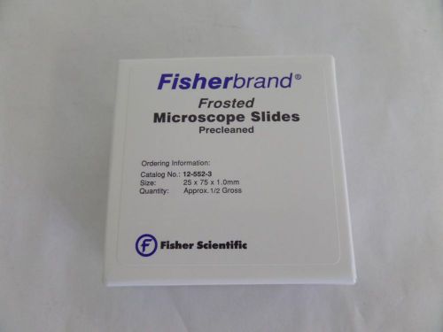 Fisherbrand Frosted Microscope Slides Precleaned Cat No 12-552-3 25x75x1.0mm