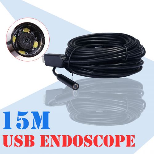 15M USB Borescope Endoscope Waterproof Inspection Snake Tube Home Video Camera