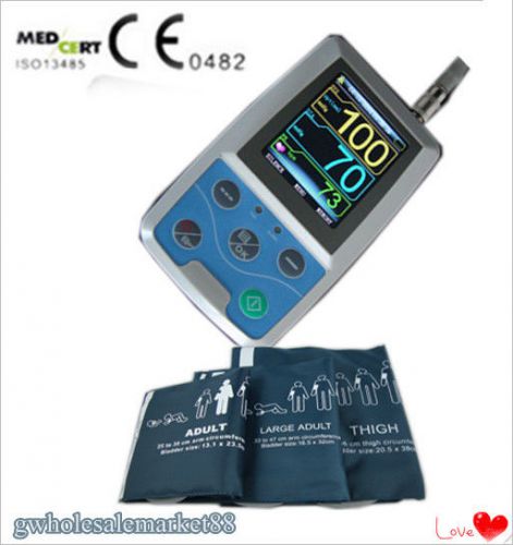 Fda 24 hours ambulatory blood pressure monitor abpm * free 3 cuffs pc software for sale