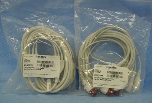 2 Medex Reusable TranStar 3 Channel Cable Sets #MX95302