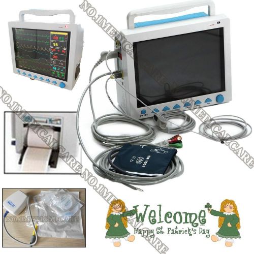 ICU patient monitor,CE/FDA,ETCO2+PRINTER, 6 parameters, 3Y Warranty