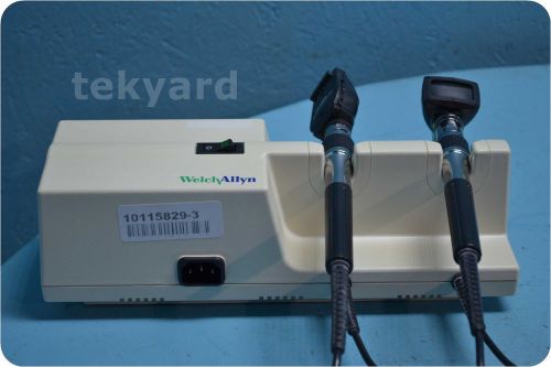 Welch allyn 767 otoscope / ophthalmoscope wall mount transformer (with heads) * for sale