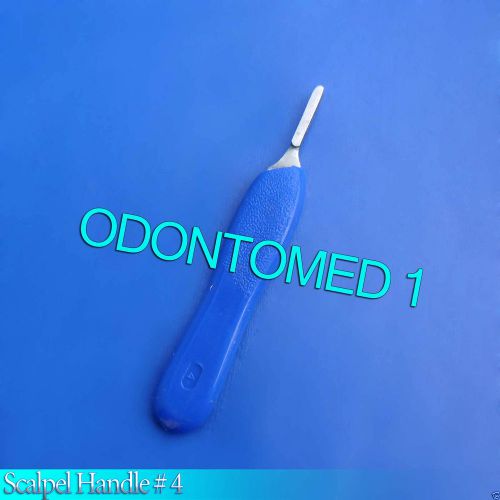 Scalpel Handle #4 with Blue Color Plastic Grip Surgical Instruments