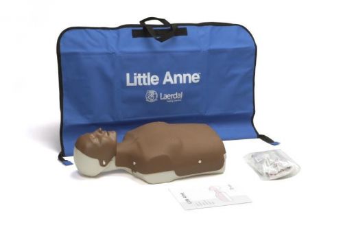 New CPR/AED Laerdal Little Anne Manikin with Soft Pack Training Mat - Dark Skin