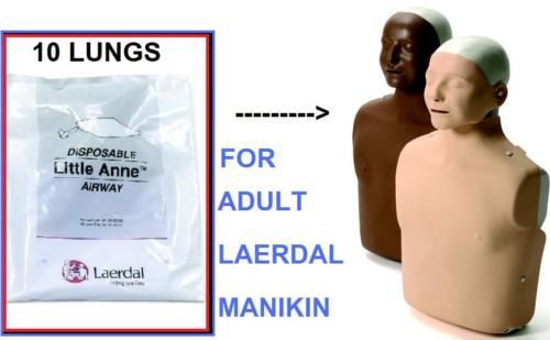 New - laerdal little anne adult cpr manikin airways - 10 pack - replacement lung for sale