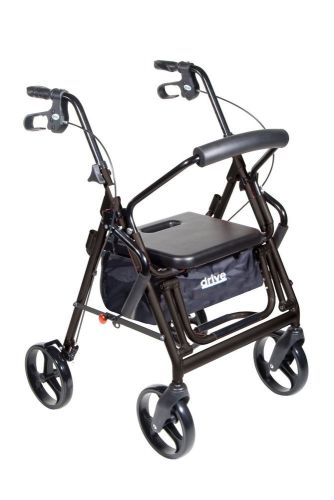 Drive medical duet transport chair rollator, black for sale