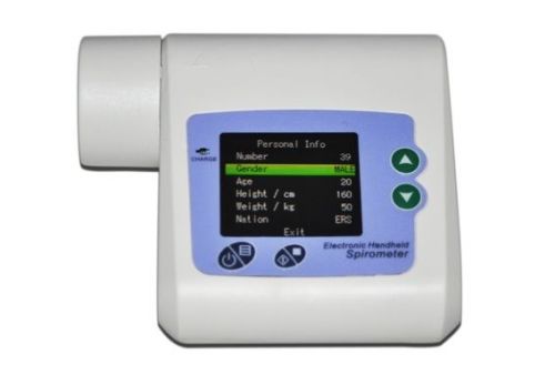1.8&#034; digital spirometer pef fefv1 fef lung volume device with software analysis for sale