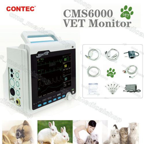 Veterinary Multi-parameter Patient Monitor ECG/NIBP/Spo2/PR  with printer