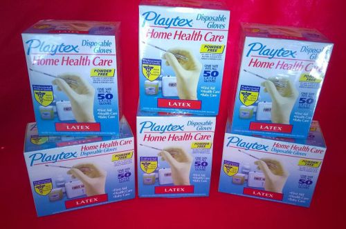 300 Playtex Disposable Gloves Home Health Care, Latex, powder free. 50 ct/box