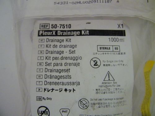 PleurX Drainage Kit 50-7510 1000mL Vac Bottles Case of 10 + 3  Total of 13