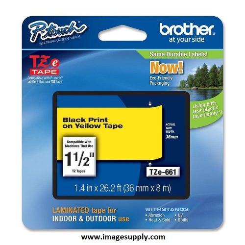 Brother P-Touch TZe-661 Label Tape TZe661 / Ptouch TZ661 TZ-661 PT-9600