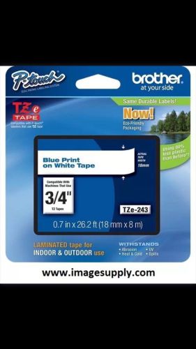 Brother P-Touch TZ-243 Tape TZ243 / Ptouch Tape TZE243 TZe-243 *Genuine Brother*