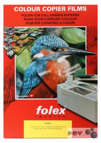 FOLEX-X-472 Overheadfolie DIN A4, 100 Mic fur Farb,-Kopierer und Laserdrucker, P