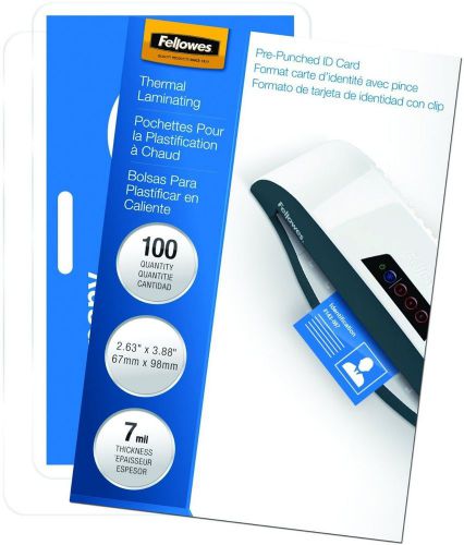 Hot Laminating Pouches Id Tag Punched 7 Mil 100 Pack Important Documents