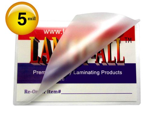 Qty 500 2-3/8 x 3-1/4 hot laminating pouches 5 mil 15-up cards by lam-it-all for sale