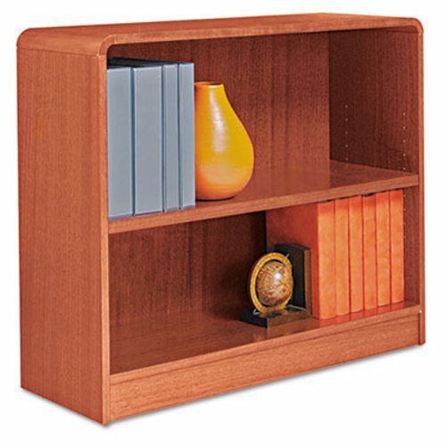 Alera Radius Corner Wood Veneer Bookcase, 2-Shelf, Medium Oak (ALEBCR23036MO)