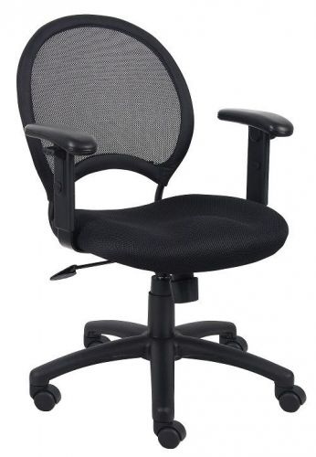 B6216 BOSS BUDGET MESH OFFICE/COMPUTER TASK CHAIR WITH ADJUSTABLE ARMS