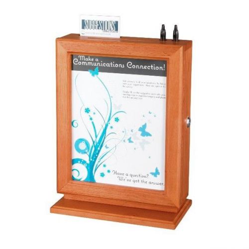 Safco customizable wood suggestion box cherry 4236cy for sale