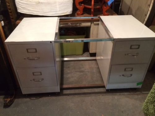 Up-cycled office steelcase credenza desk functional industrial $275 for sale