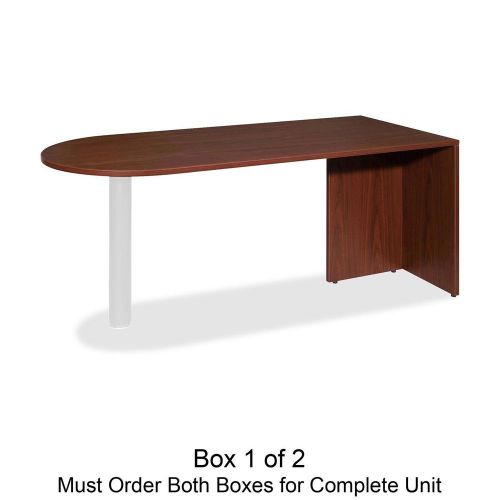 Lorell llr69380 essentials series mahogany laminate desking for sale