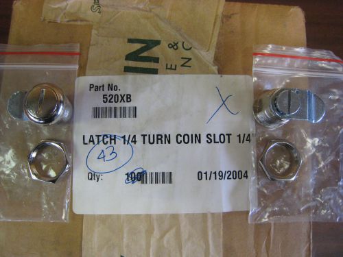 Lot of 42 latch 1/4 turn coin slot 1/4&#034; free shipping for sale