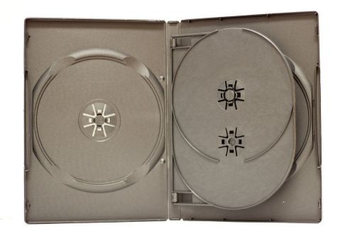NEW 50 Black Quad 4 Disc DVD Cases