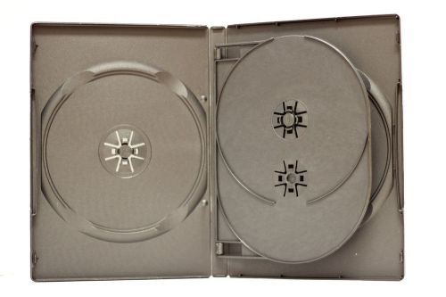 NEW 50 Black Quad 4 Disc DVD Cases