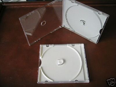 100 new super dvd jewel cases w/ push-hub, gray tray for sale