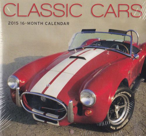 2015 CLASSIC CARS Mini Desk Calendar NEW &amp; SEALED Vintage Mustangs Hot Rods