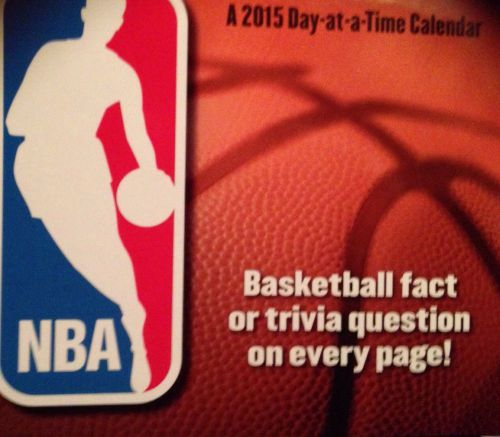 ~NEW~2015 Day-at-a-time CALENDAR NBA Sports Basketball Trivia Desktop