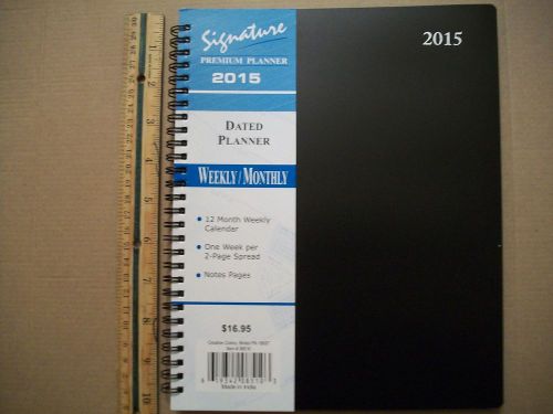 Calendar Dated Planner 2015 Weekly Monthly (Black Color) 8x10 New