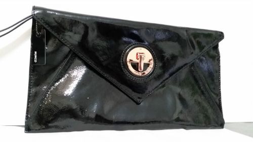 Mimco molten envelope large clutch holder brand new with tags black for sale