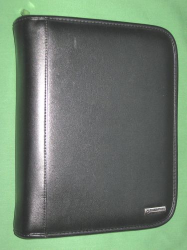 Classic ~1.5&#034;~ black faux-leather franklin covey planner organizer binder 5912 for sale