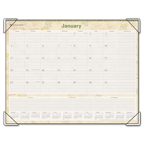 At-a-glance desk pad calendar, monthly, 22&#034; x 17&#034;, four-color. sold as each for sale