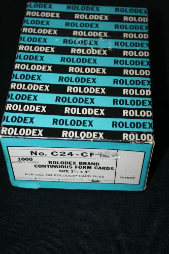 Rolodex 1000 White Continious Form Cards fits all 2 1.6 x 4&#034; card files c24-cf