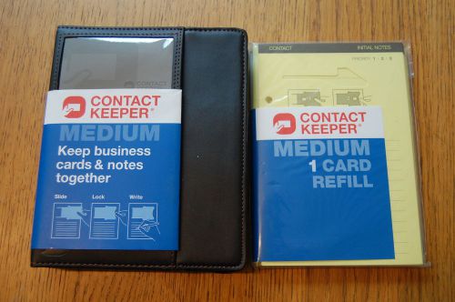 Contact Keeper MEDIUM with extra refill Set NEW  for Business Cards + Notes