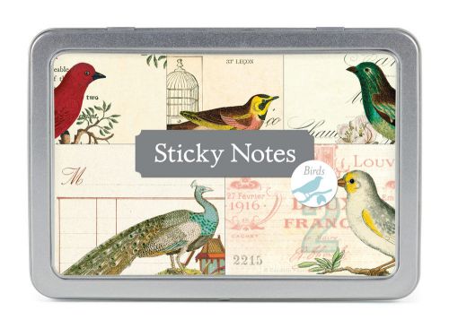 Cavallini &amp; co. vintage bird sticky note pad set/ decorative post its for sale