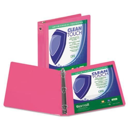 Samsill 17296 Clean Touch Round Ring View Binder With Antimicrobial Protection,