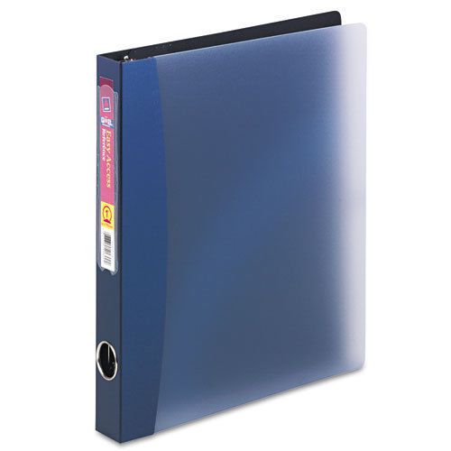 Easy access binder with gap free round rings, 1&#034; capacity, dark blue for sale