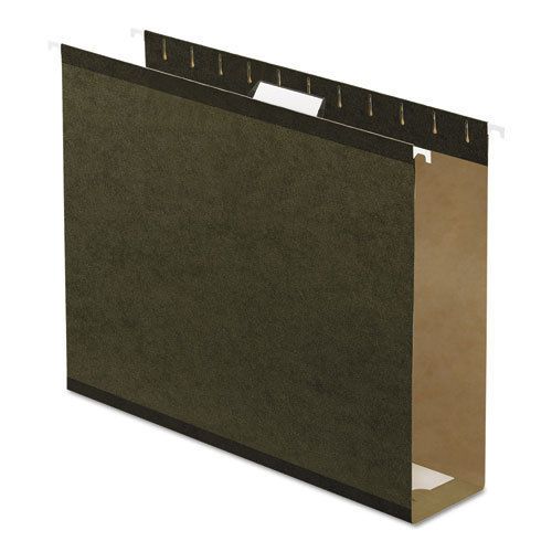 Reinforced 3&#034; Extra Capacity Hanging Folders, Letter, Standard Green, 25/Box