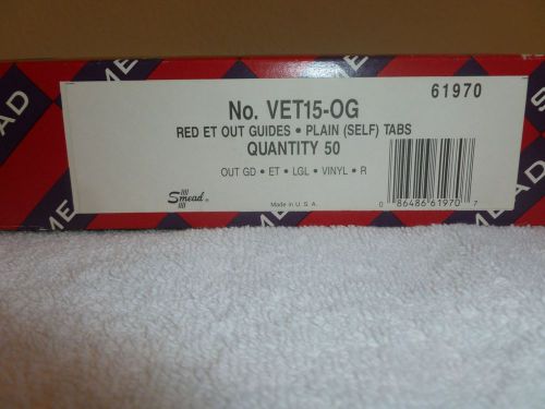 Smead Poly End Tab Out Guide No. VET15-OG, # 61970, 50 ct. Box