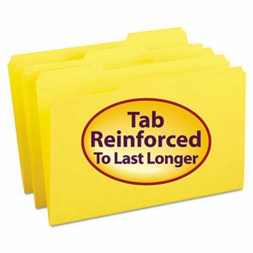 Smead File Folders, 1/3 Cut, Reinforced Top Tab, Yellow, 100 per Box (SMD17934)