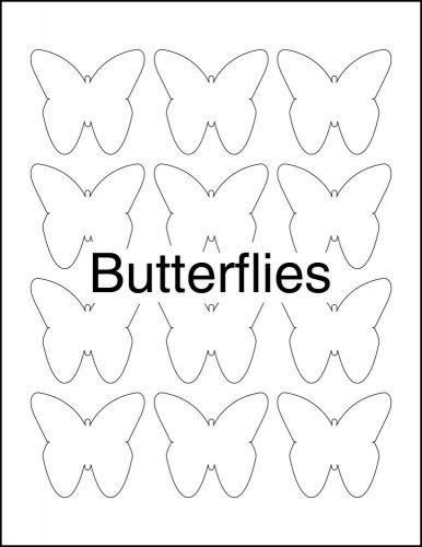 1200 Butterfly Labels for Laser &amp; Ink Jet Printers - 258
