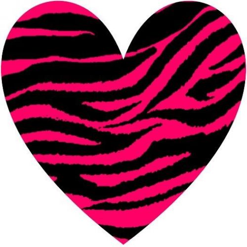 30 Custom Pink Zebra Heart Personalized Address Labels