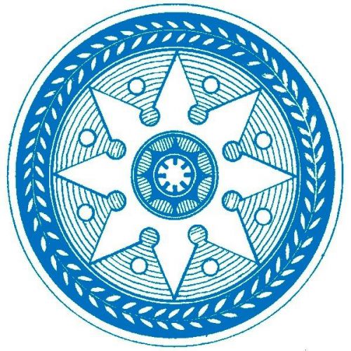 30 Custom Blue Ornamental Medallion Personalized Address Labels